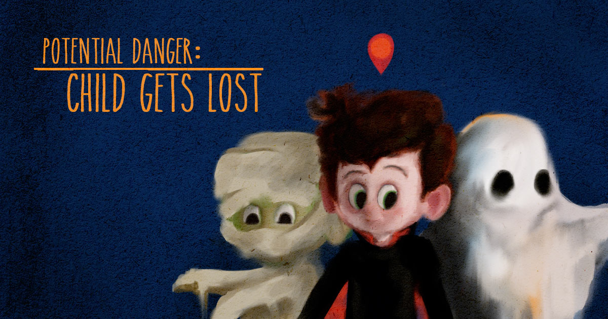 Getting lost is a potential danger for your child while trick-or-treating. Getting lost is a potential danger for your child while trick-or-treating.